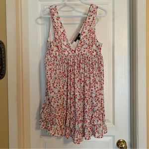 Babydoll floral ruffle mini dress